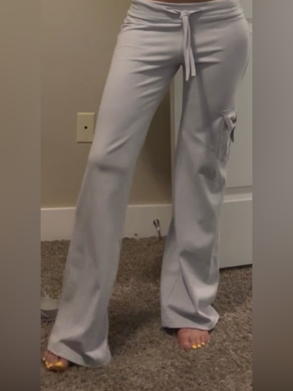 Light Gray Cargo Pocket Lounge Pants